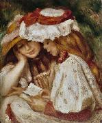 Pierre-Auguste Renoir Jeunes Filles lisant oil painting artist